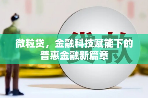 鹿泉微粒贷，金融科技赋能下的普惠金融新篇章