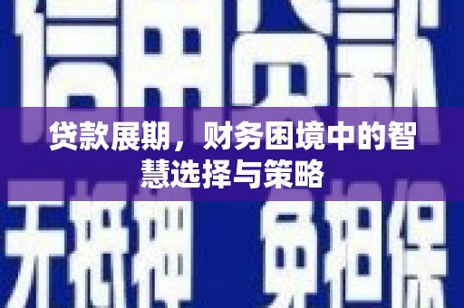 鹿泉贷款展期，财务困境中的智慧选择与策略