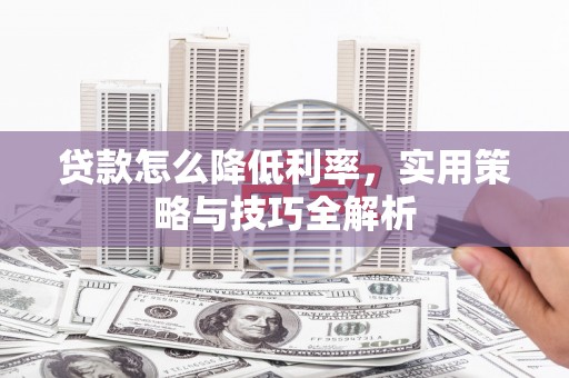 鹿泉贷款怎么降低利率，实用策略与技巧全解析