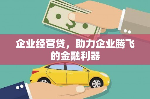 鹿泉企业经营贷，助力企业腾飞的金融利器