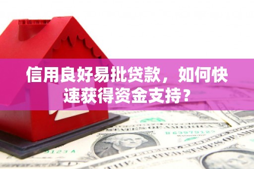 鹿泉信用良好易批贷款，如何快速获得资金支持？