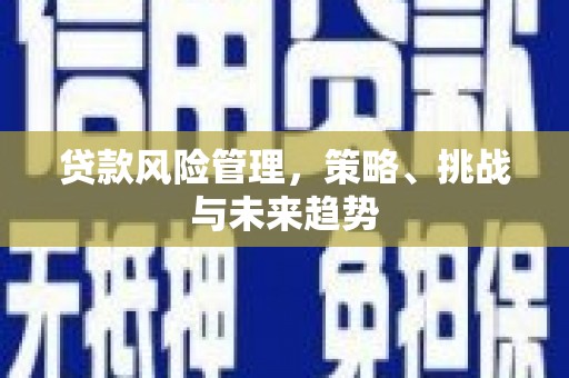 鹿泉贷款风险管理，策略、挑战与未来趋势