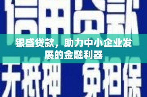 鹿泉银盛贷款，助力中小企业发展的金融利器