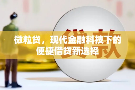 鹿泉微粒贷，现代金融科技下的便捷借贷新选择