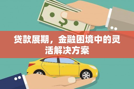 鹿泉贷款展期，金融困境中的灵活解决方案