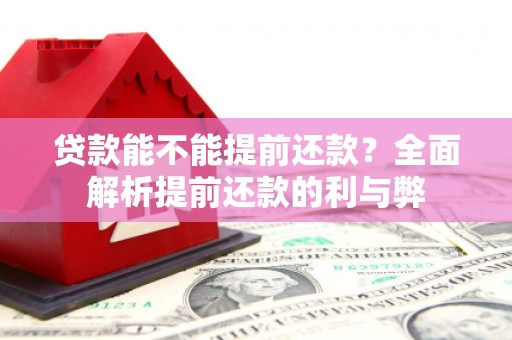 鹿泉贷款能不能提前还款？全面解析提前还款的利与弊