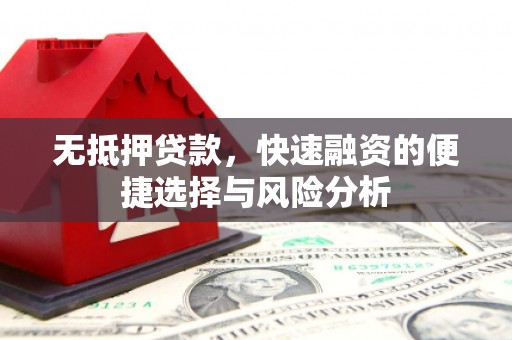 鹿泉无抵押贷款，快速融资的便捷选择与风险分析