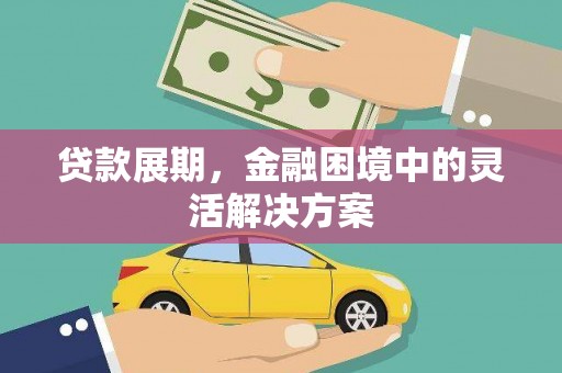 鹿泉贷款展期，金融困境中的灵活解决方案