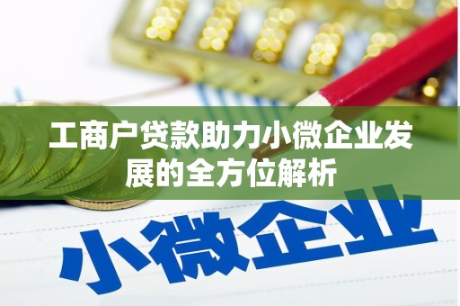 鹿泉工商户贷款助力小微企业发展的全方位解析