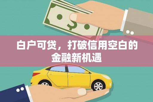 鹿泉白户可贷，打破信用空白的金融新机遇