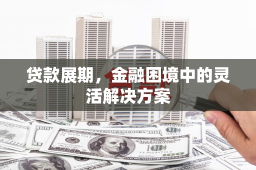 鹿泉贷款展期，金融困境中的灵活解决方案