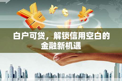 鹿泉白户可贷，解锁信用空白的金融新机遇
