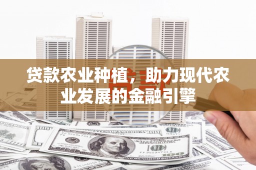 鹿泉贷款农业种植，助力现代农业发展的金融引擎