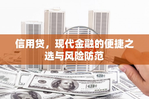 鹿泉信用贷，现代金融的便捷之选与风险防范