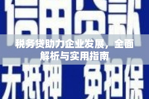 鹿泉税务贷助力企业发展，全面解析与实用指南
