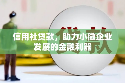 鹿泉信用社贷款，助力小微企业发展的金融利器