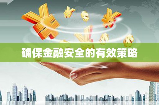 鹿泉确保金融安全的有效策略